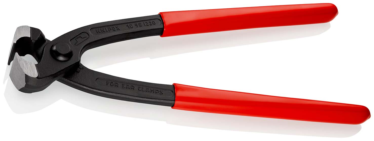 KNIPEX 10 98 I220 Ohrklemmenzange 220 mm schwarz atramentiert mit Kunststoff überzogen poliert Produktbild img2 L