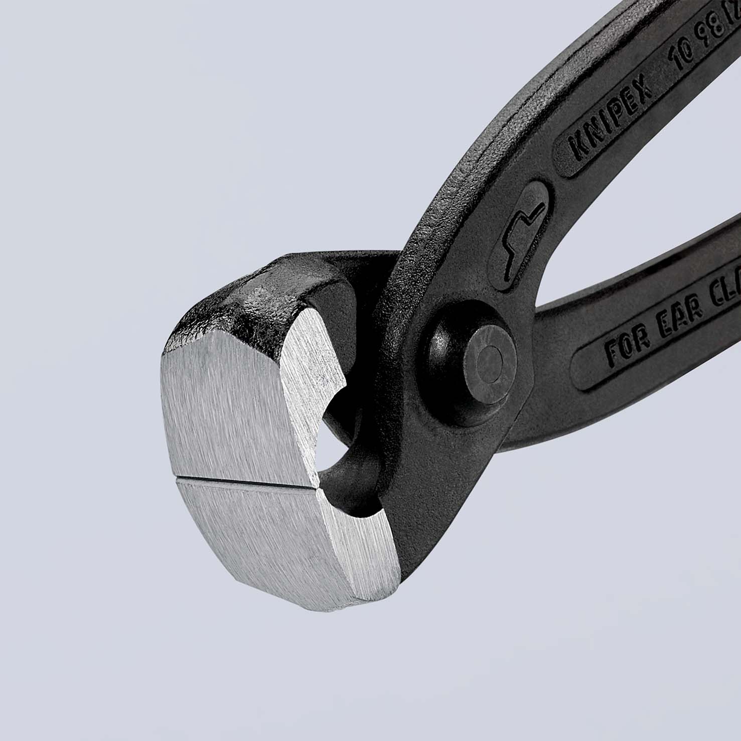 KNIPEX 10 98 I220 Ohrklemmenzange 220 mm schwarz atramentiert mit Kunststoff überzogen poliert Produktbild img12 L