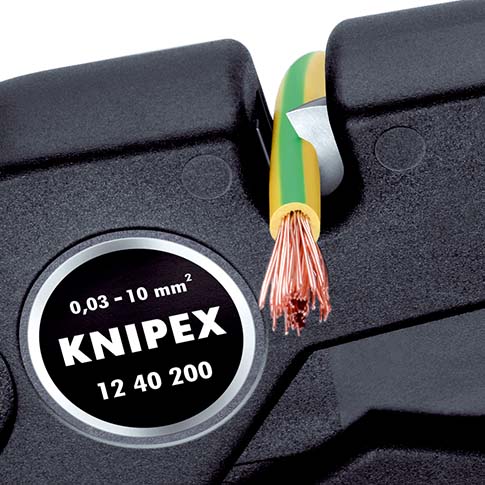 KNIPEX 12 40 200 SB Selbsteinstellende Abisolierzange 200 mm Produktbild img4 L