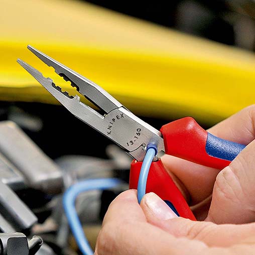 KNIPEX 13 05 160 Verdrahtungszange 160 mm verchromt mit Mehrkomponenten-Hüllen Produktbild img7 L