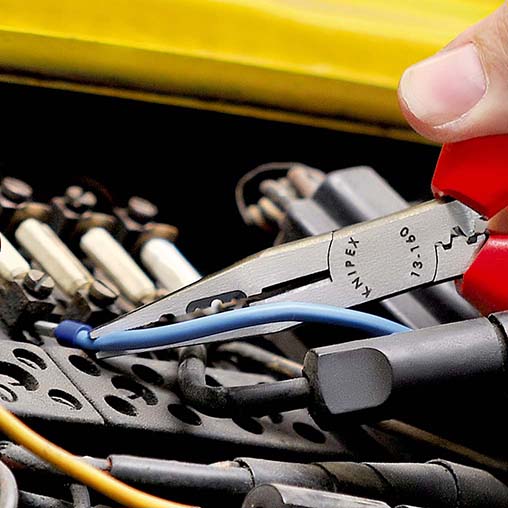 KNIPEX 13 05 160 Verdrahtungszange 160 mm verchromt mit Mehrkomponenten-Hüllen Produktbild img8 L