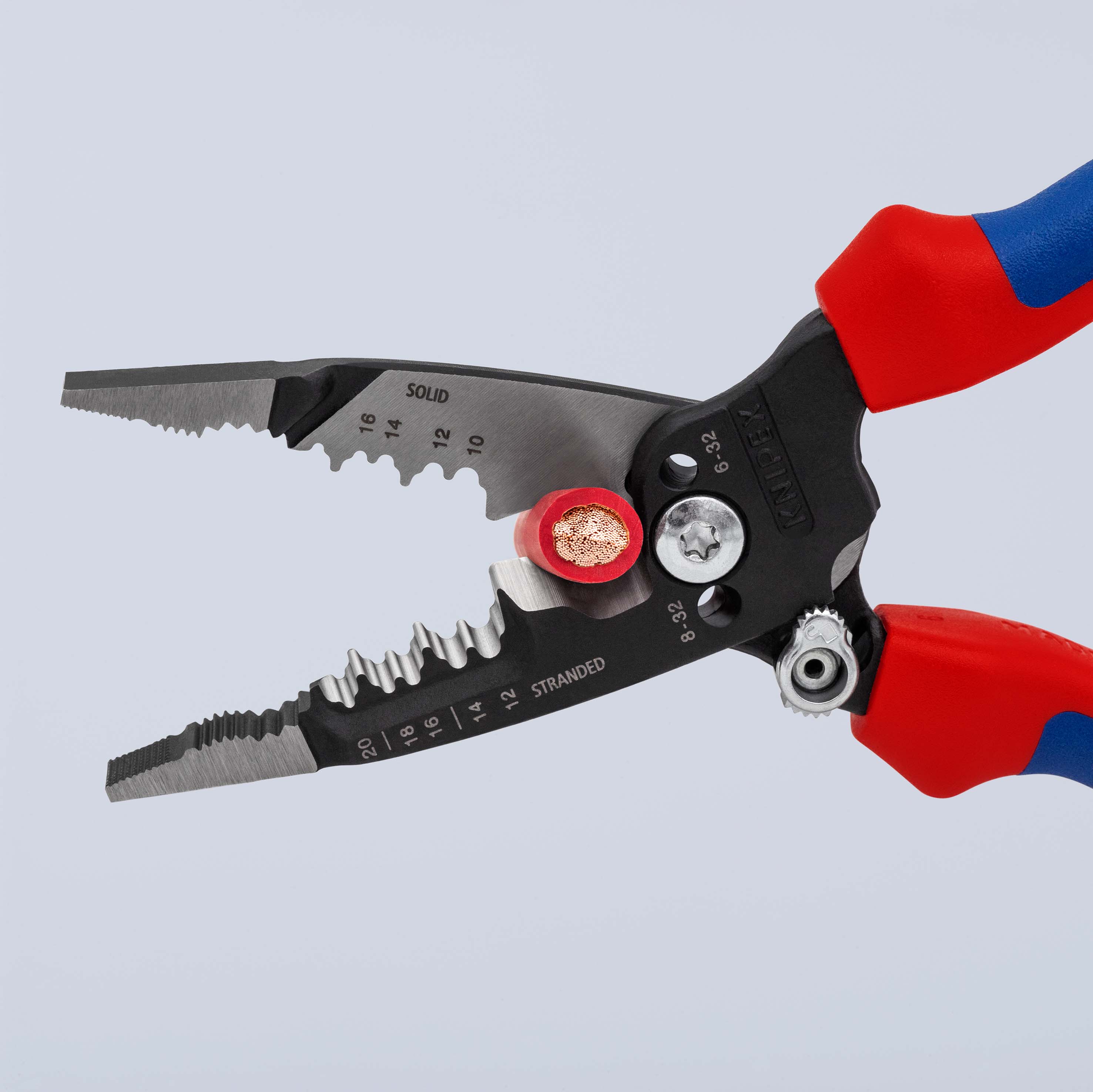 KNIPEX 13 72 8 WireStripper Multifunktions-Elektrikerzangen amerikanisches Modell 200 mm schwarz atramentiert mit Mehrkomponenten-Hüllen poliert Produktbild img4 L
