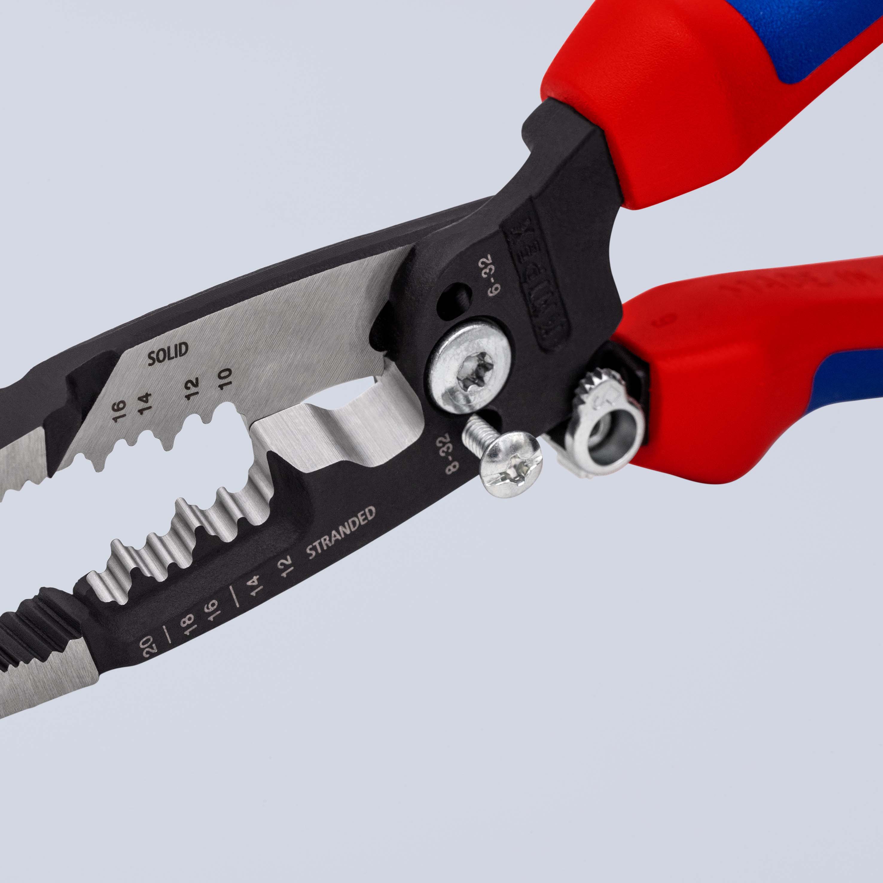 KNIPEX 13 72 8 WireStripper Multifunktions-Elektrikerzangen amerikanisches Modell 200 mm schwarz atramentiert mit Mehrkomponenten-Hüllen poliert Produktbild img6 L