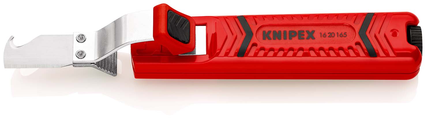 KNIPEX 16 20 165 SB Abmantelungswerkzeug mit Schleppklinge 165 mm schlagfestes Kunststoffgehäuse Produktbild img2 L