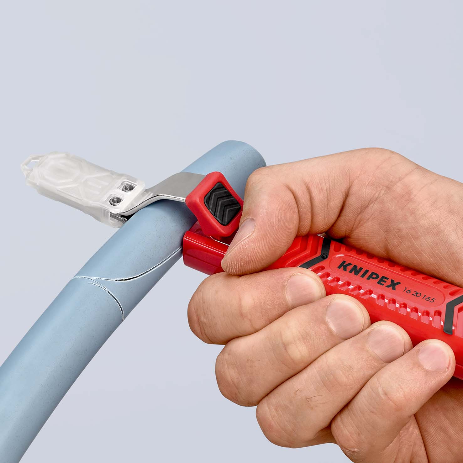 KNIPEX 16 20 165 SB Abmantelungswerkzeug mit Schleppklinge 165 mm schlagfestes Kunststoffgehäuse Produktbild img5 L