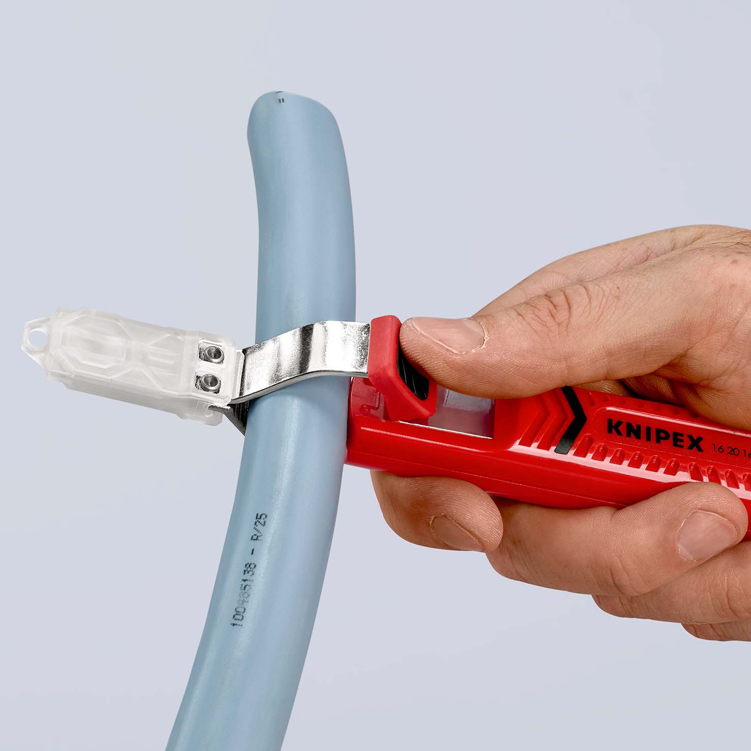 KNIPEX 16 20 165 SB Abmantelungswerkzeug mit Schleppklinge 165 mm schlagfestes Kunststoffgehäuse Produktbild img7 L