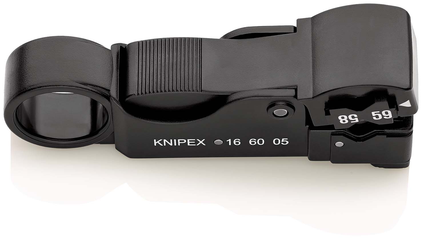 KNIPEX 16 60 05 SB Abisolierwerkzeug für Koaxialkabel 105 mm Produktbild img2 L