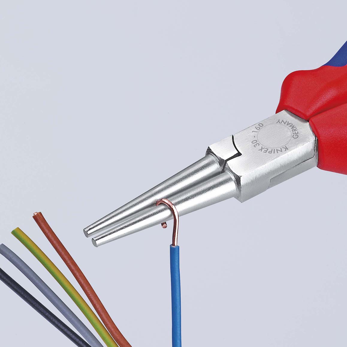KNIPEX 30 35 140 Langbeckzange 140 mm verchromt mit Mehrkomponenten-Hüllen Produktbild img3 L