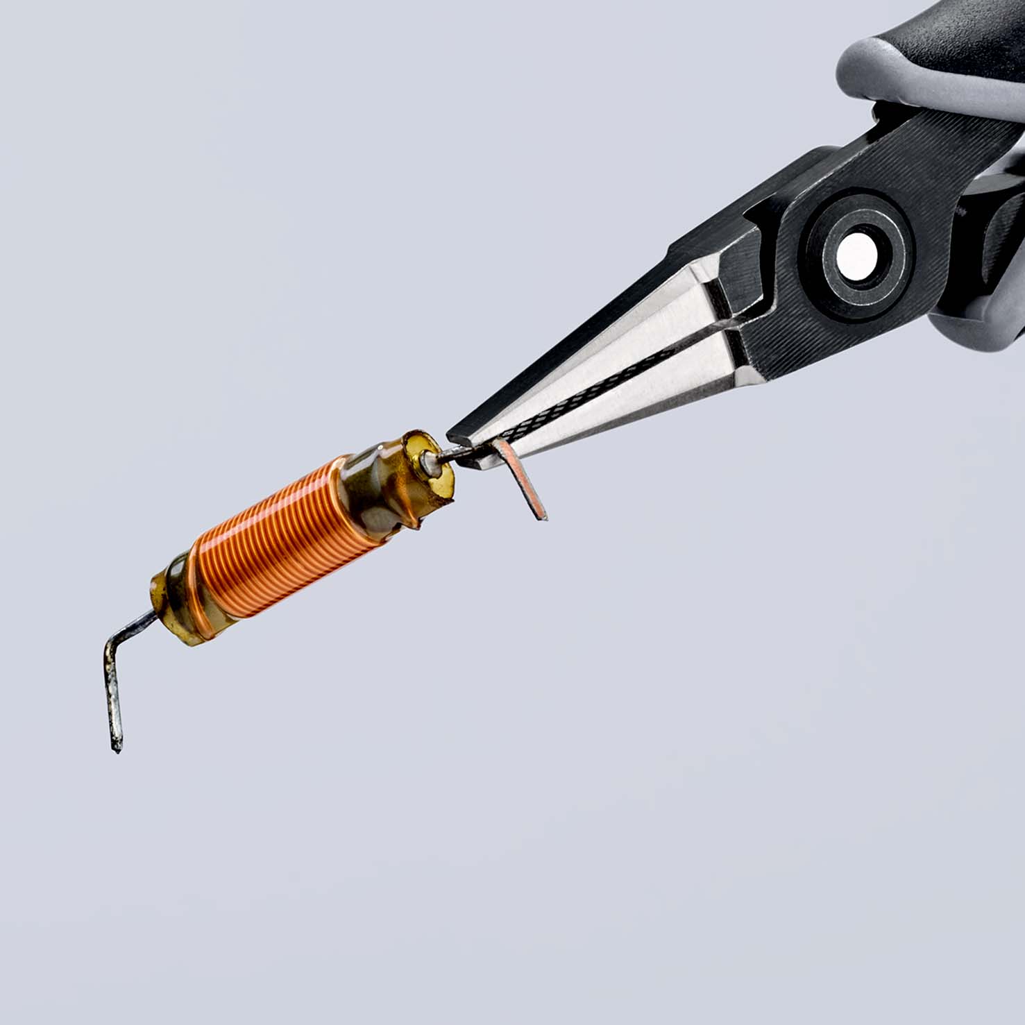 KNIPEX 34 42 130 ESD Präzisions-Elektronik-Greifzange ESD 130 mm brüniert mit Mehrkomponenten-Hüllen poliert Produktbild img4 L