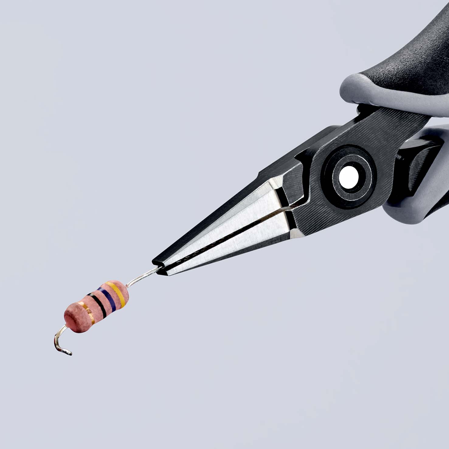 KNIPEX 34 42 130 ESD Präzisions-Elektronik-Greifzange ESD 130 mm brüniert mit Mehrkomponenten-Hüllen poliert Produktbild img5 L