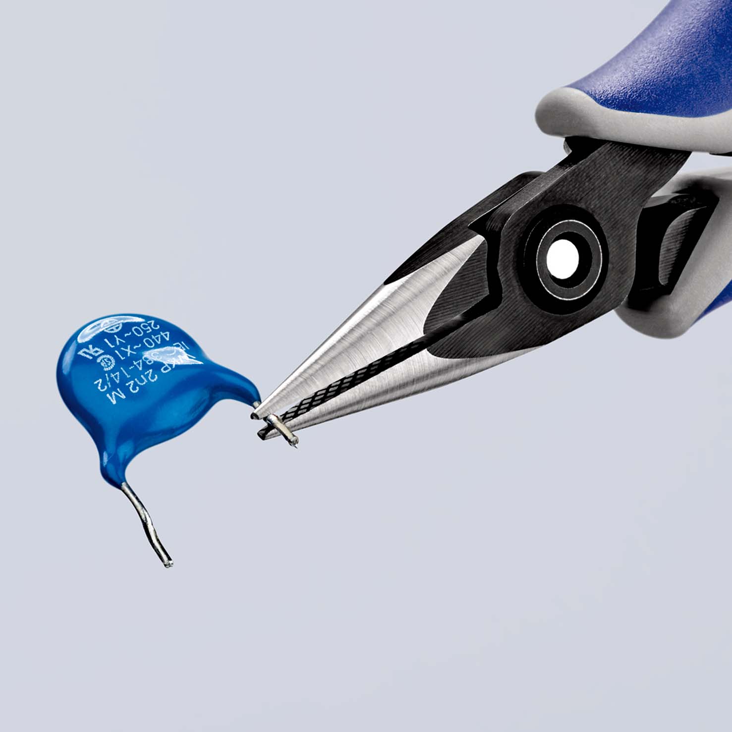 KNIPEX 34 52 130 Präzisions-Elektronik-Greifzange 130 mm brüniert mit Mehrkomponenten-Hüllen poliert Produktbild img4 L