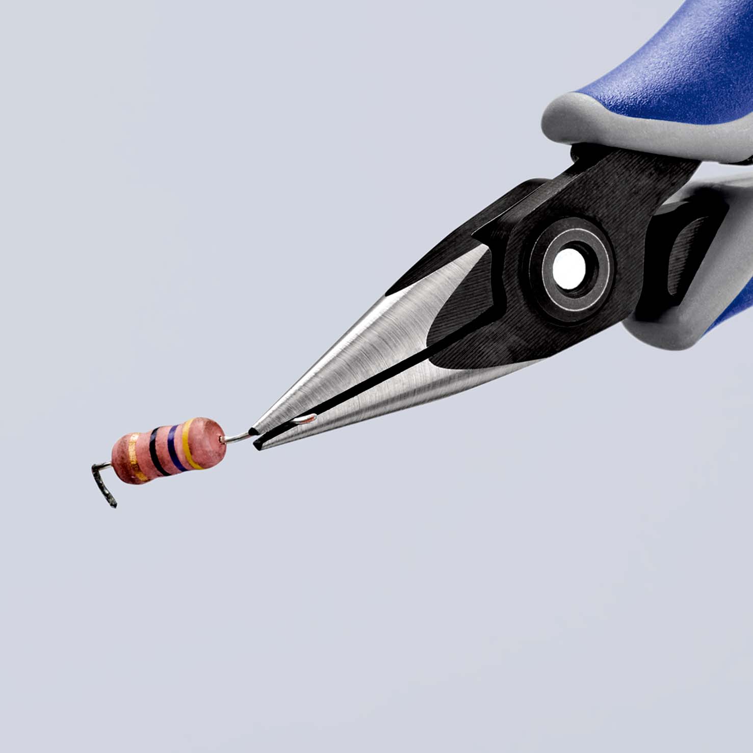 KNIPEX 34 52 130 Präzisions-Elektronik-Greifzange 130 mm brüniert mit Mehrkomponenten-Hüllen poliert Produktbild img5 L