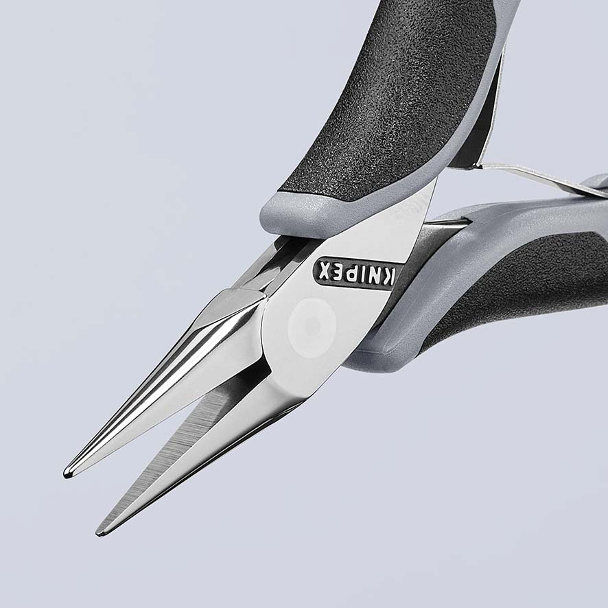 KNIPEX 35 22 115 Elektronik-Greifzange mit durchgestecktem Gelenk 115 mm mit Mehrkomponenten-Hüllen spiegelpoliert Produktbild img6 L