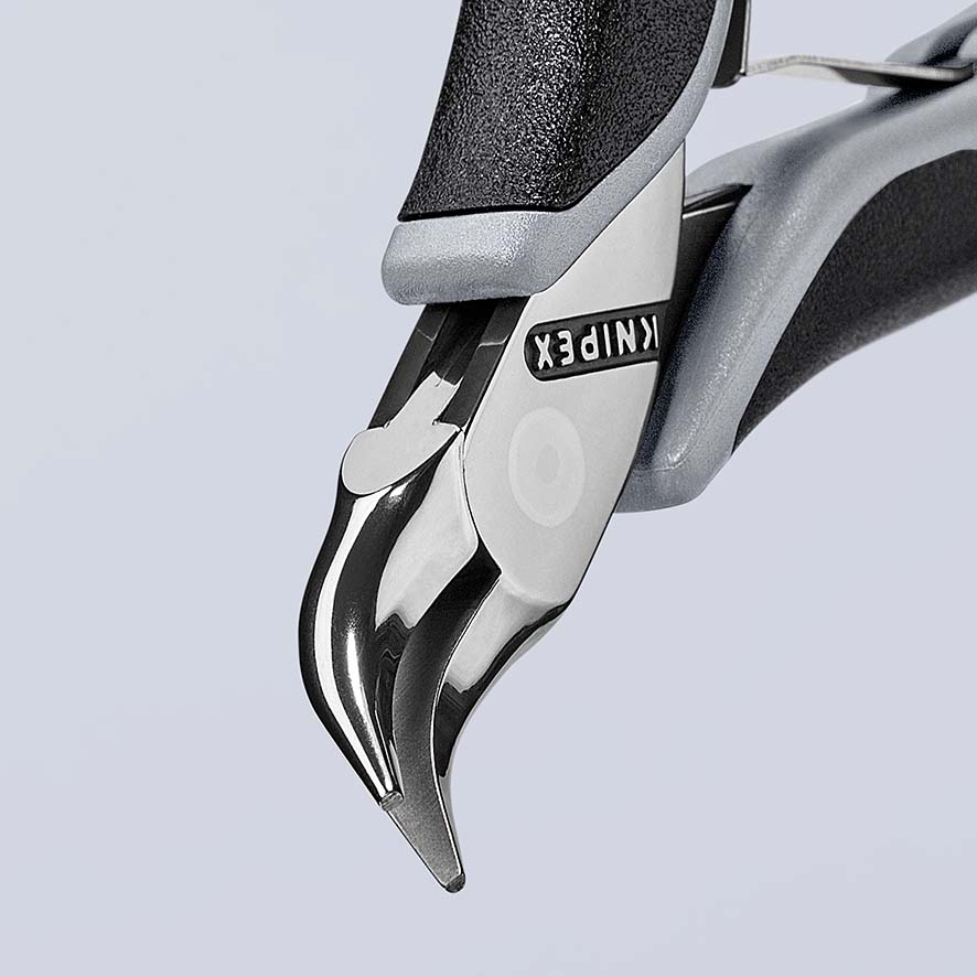 KNIPEX 35 42 115 Elektronik-Greifzange mit durchgestecktem Gelenk 115 mm mit Mehrkomponenten-Hüllen spiegelpoliert Produktbild img6 L