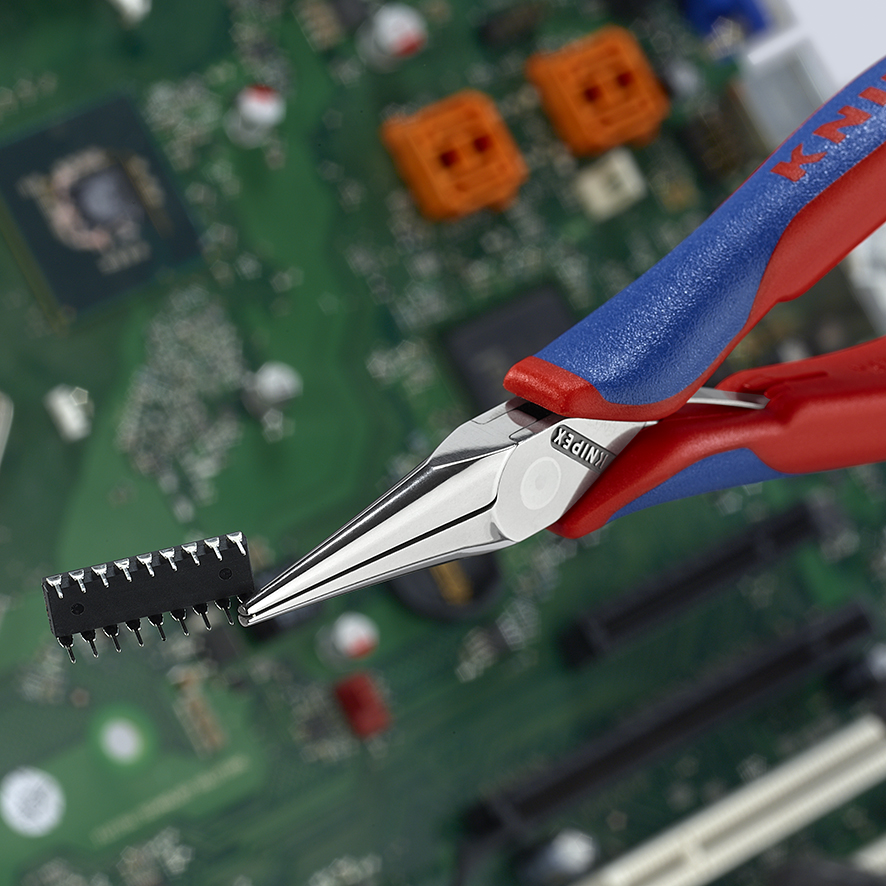 KNIPEX 35 62 145 Elektronik-Greifzange 149 mm spiegelpoliert mit Mehrkomponenten-Hüllen spiegelpoliert Produktbild img5 L