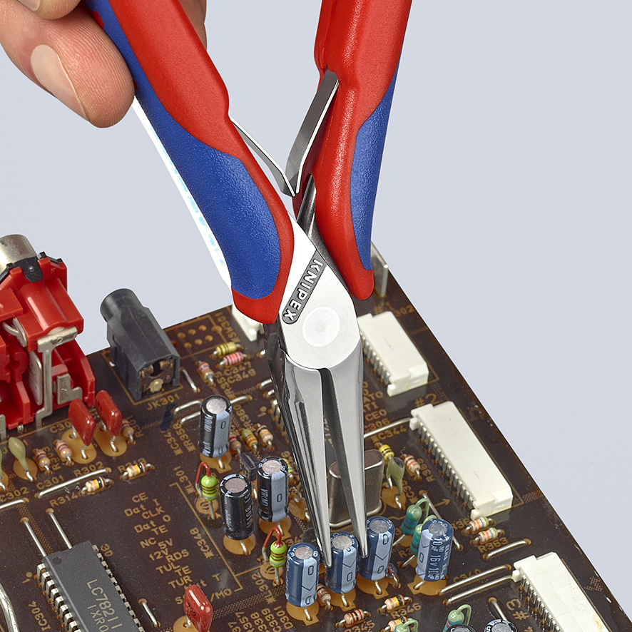 KNIPEX 35 62 145 Elektronik-Greifzange 149 mm spiegelpoliert mit Mehrkomponenten-Hüllen spiegelpoliert Produktbild img7 L