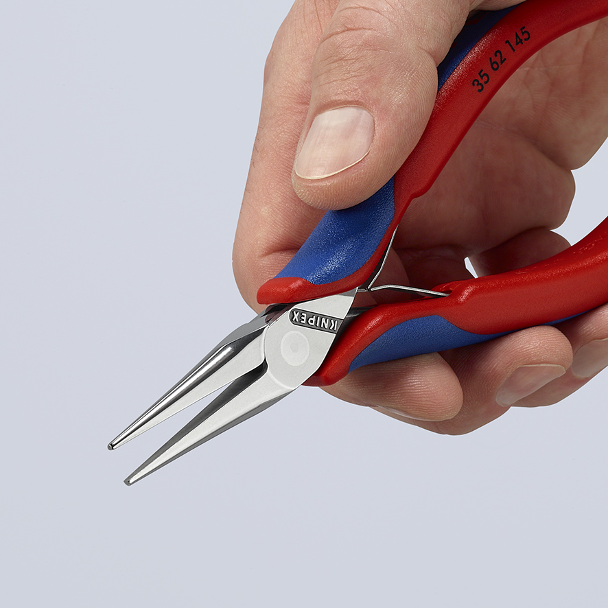 KNIPEX 35 62 145 Elektronik-Greifzange 149 mm spiegelpoliert mit Mehrkomponenten-Hüllen spiegelpoliert Produktbild img8 L