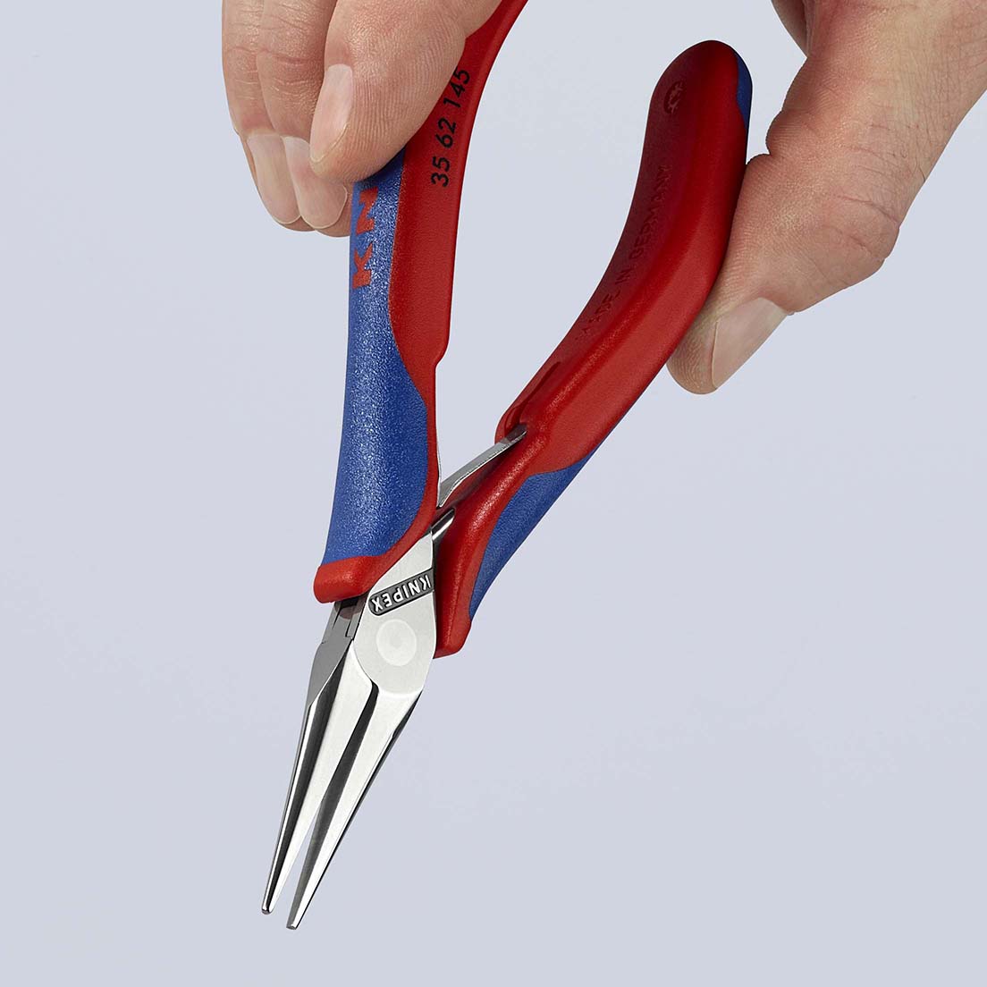 KNIPEX 35 62 145 Elektronik-Greifzange 149 mm spiegelpoliert mit Mehrkomponenten-Hüllen spiegelpoliert Produktbild img10 L