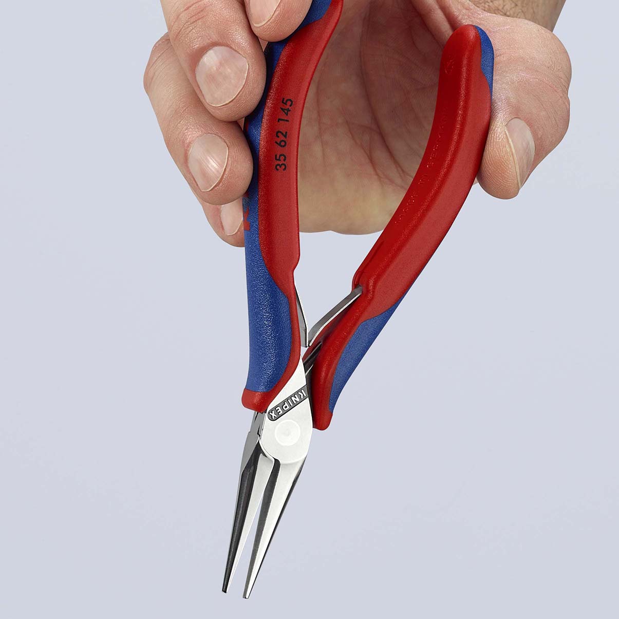 KNIPEX 35 62 145 Elektronik-Greifzange 149 mm spiegelpoliert mit Mehrkomponenten-Hüllen spiegelpoliert Produktbild img11 L