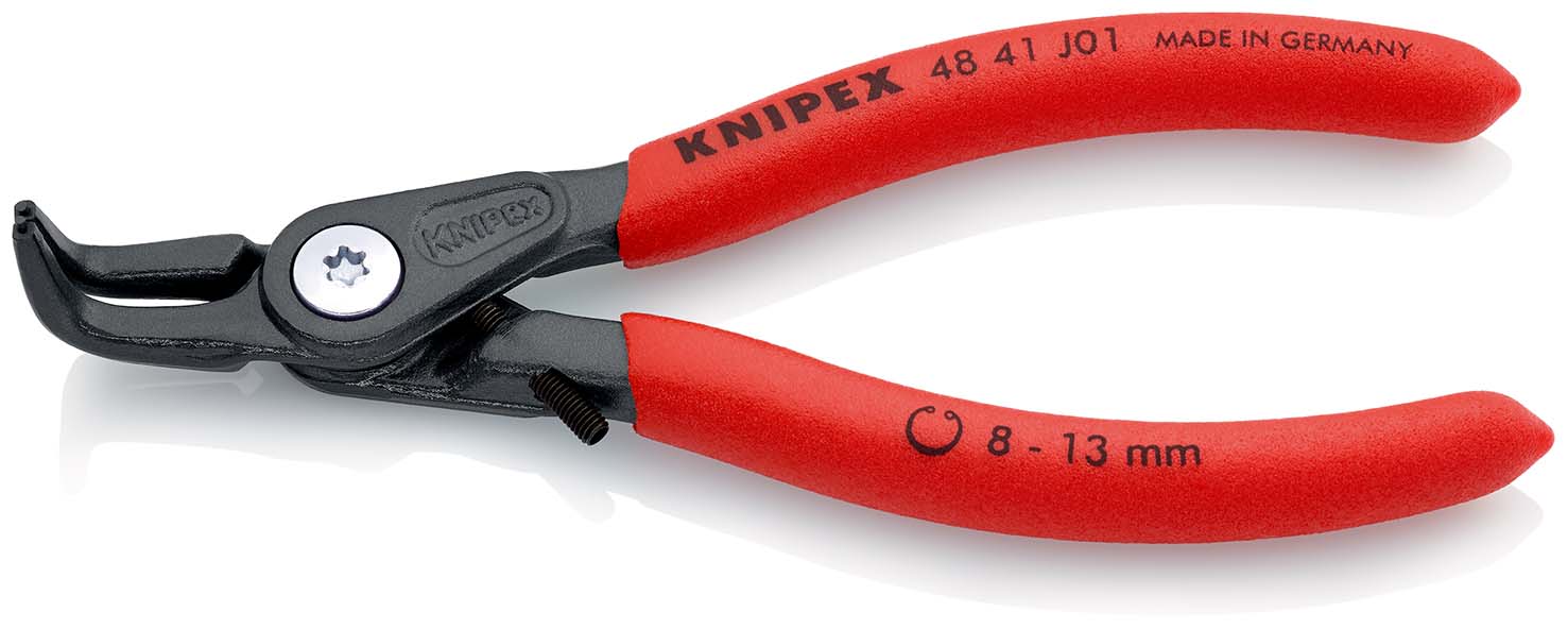 KNIPEX Sicherungsringzange 48 41 j01 innen abgewinkelt tauchisoliert 8-13mm Produktbild img1 L