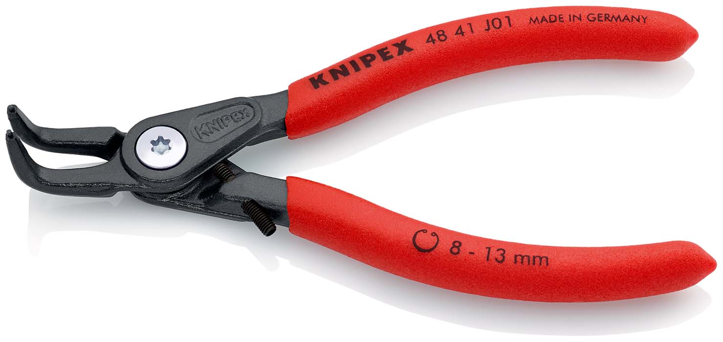 KNIPEX Sicherungsringzange 48 41 j01 innen abgewinkelt tauchisoliert 8-13mm Produktbild img2 L