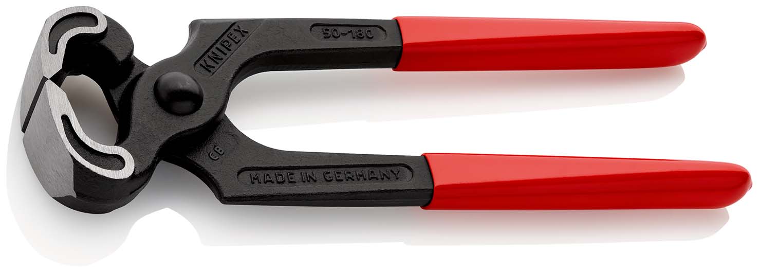 KNIPEX 50 01 180 Kneifzange 180 mm schwarz atramentiert mit Kunststoff überzogen poliert Produktbild img1 L