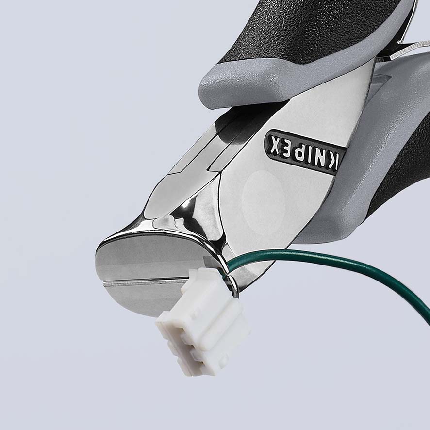 KNIPEX 64 02 115 ESD Elektronik-Vornschneider ESD 115 mm mit Mehrkomponenten-Hüllen spiegelpoliert Produktbild img3 L