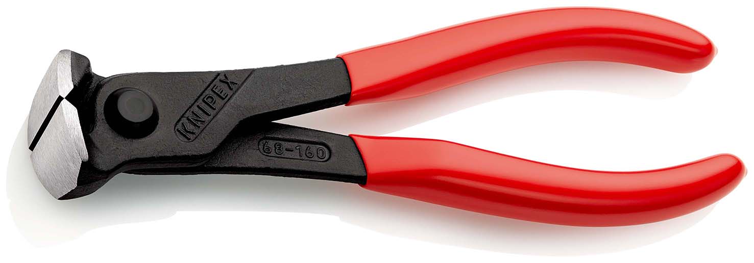 KNIPEX 68 01 160 EAN Vornschneider 160 mm schwarz atramentiert mit Kunststoff überzogen poliert Produktbild img1 L