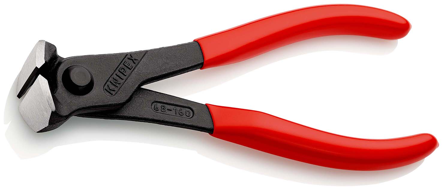 KNIPEX 68 01 160 EAN Vornschneider 160 mm schwarz atramentiert mit Kunststoff überzogen poliert Produktbild img2 L