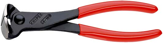 KNIPEX 68 01 180 Vornschneider 180 mm schwarz atramentiert mit Kunststoff überzogen poliert Produktbild img1 L