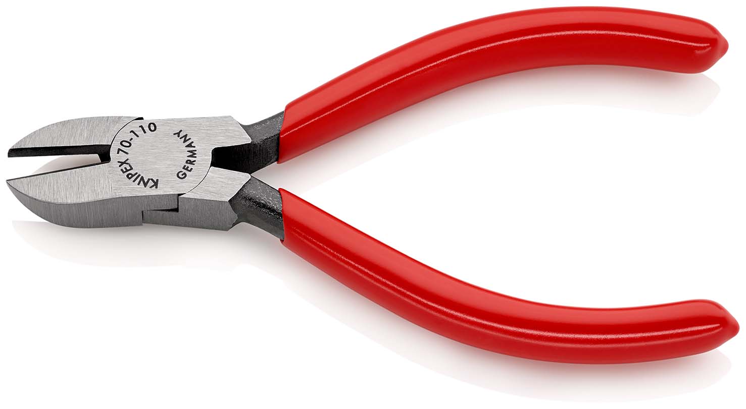 KNIPEX 70 01 110 Seitenschneider 110 mm schwarz atramentiert mit Kunststoff überzogen poliert Produktbild img2 L
