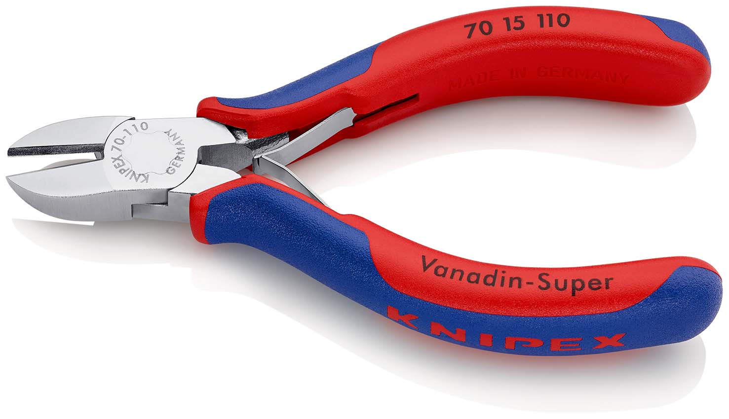 KNIPEX 70 15 110 Seitenschneider 110 mm verchromt mit Mehrkomponenten-Hüllen Produktbild img2 L
