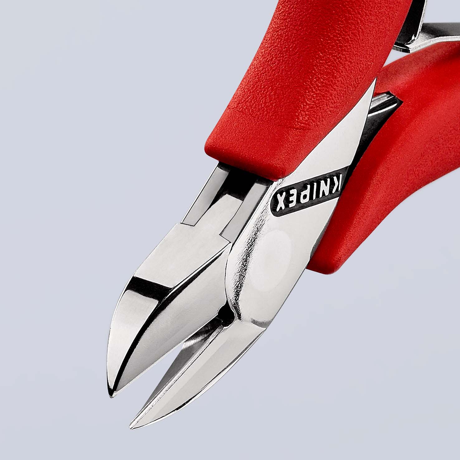 KNIPEX 77 21 115 N Elektronik-Seitenschneider mit durchgestecktem Gelenk 115 mm mit Kunststoff überzogen spiegelpoliert Produktbild img4 L
