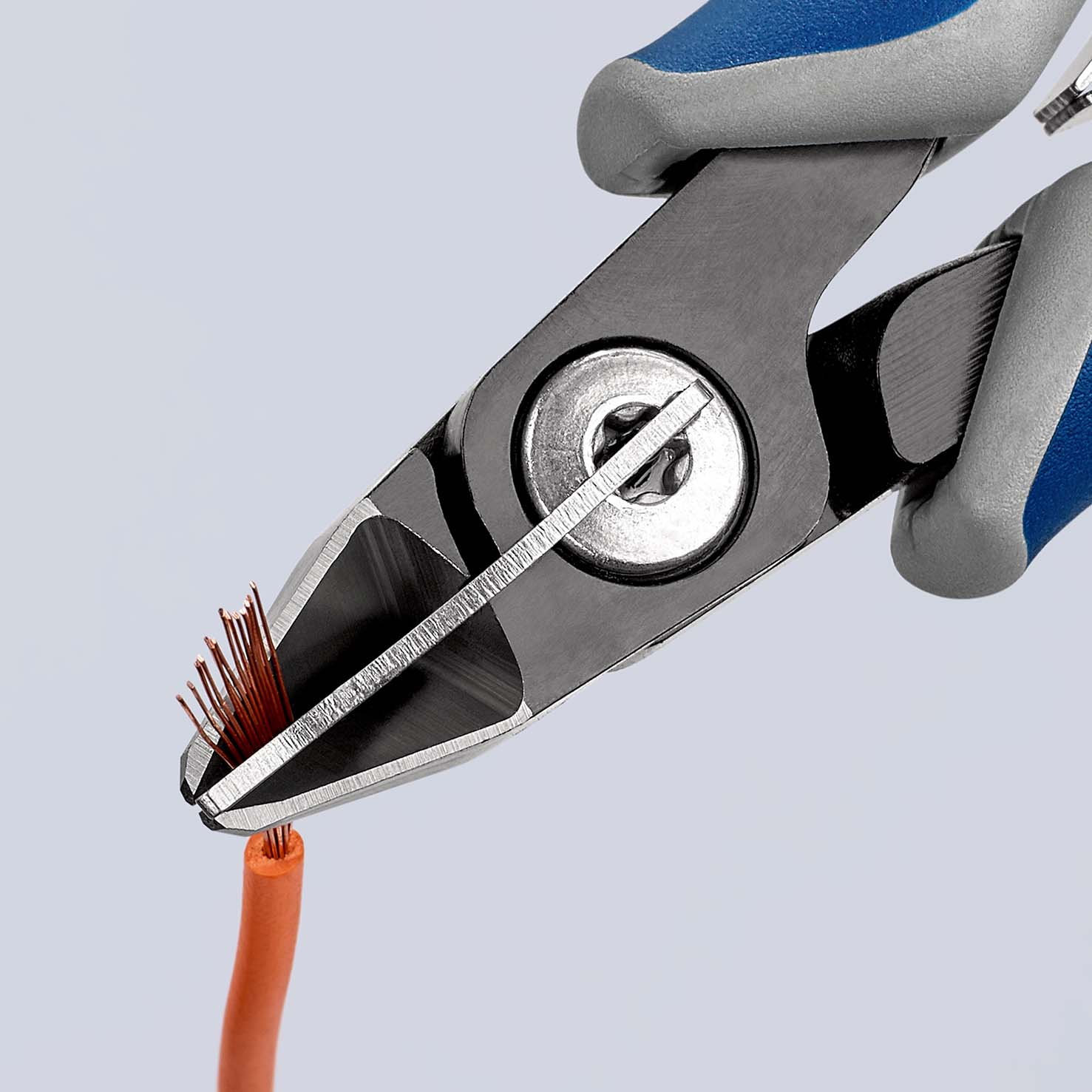 KNIPEX 79 52 125 Präzisions-Elektronik-Seitenschneider 125 mm brüniert mit Mehrkomponenten-Hüllen poliert Produktbild img4 L