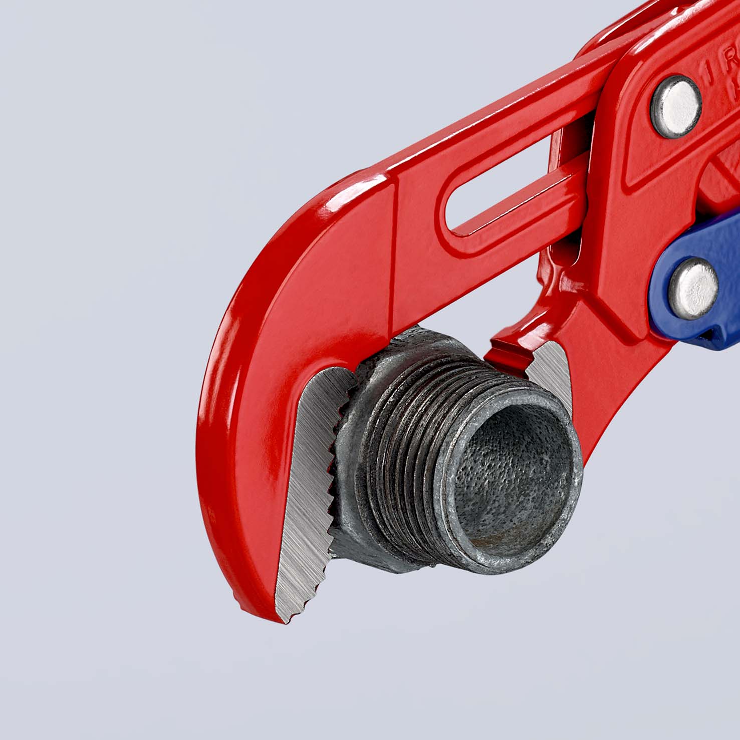 KNIPEX 83 60 010 Rohrzange S-Maul mit Schnelleinstellung 330 mm rot pulverbeschichtet Produktbild img4 L