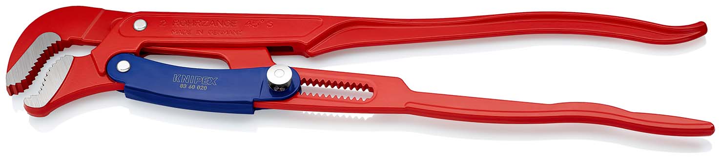 KNIPEX 83 60 020 Rohrzange S-Maul mit Schnelleinstellung 560 mm rot pulverbeschichtet Produktbild img2 L