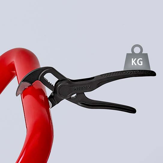 KNIPEX 87 00 100 BK Cobra® XS Rohr- und Wasserpumpenzange 100 mm grau atramentiert aufgeprägte, raue Oberfläche poliert Produktbild img7 L