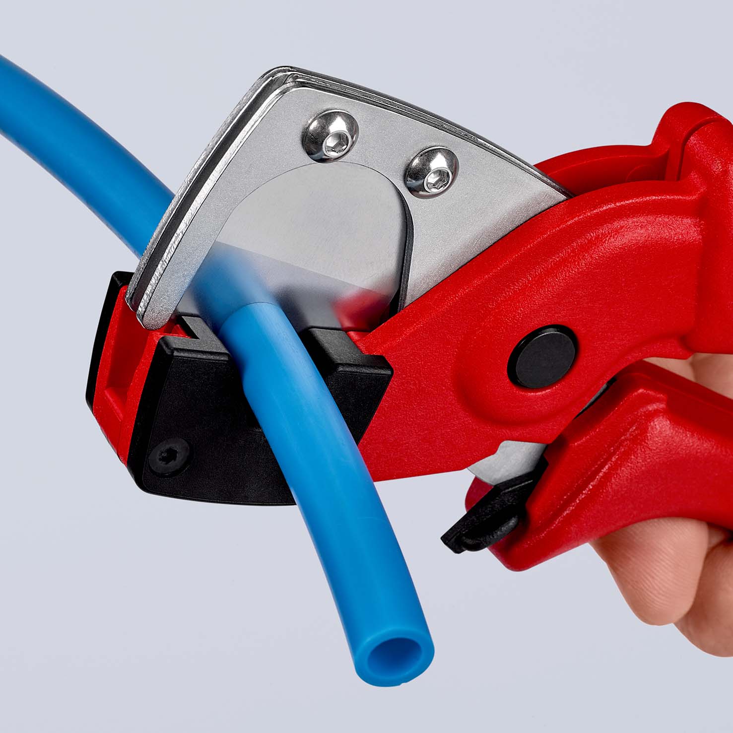 KNIPEX 90 10 185 Rohrschneider für Mehrschicht- und Pneumatikschläuche 185 mm aus zähem, glasfaserverstärktem Kunststoff Produktbild img5 L