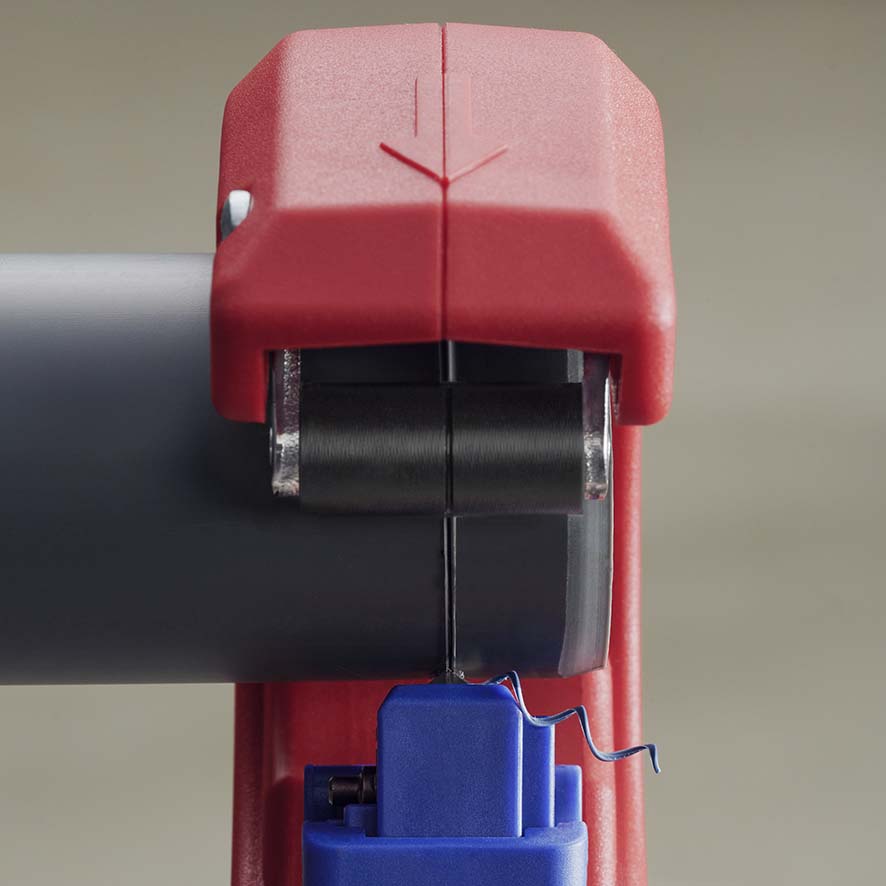 KNIPEX 90 23 01 BK Rohrabschneider DP50 Rohrschneider für Kunststoff-Abflussrohre 165 mm mit Kunststoff überzogen Produktbild img6 L