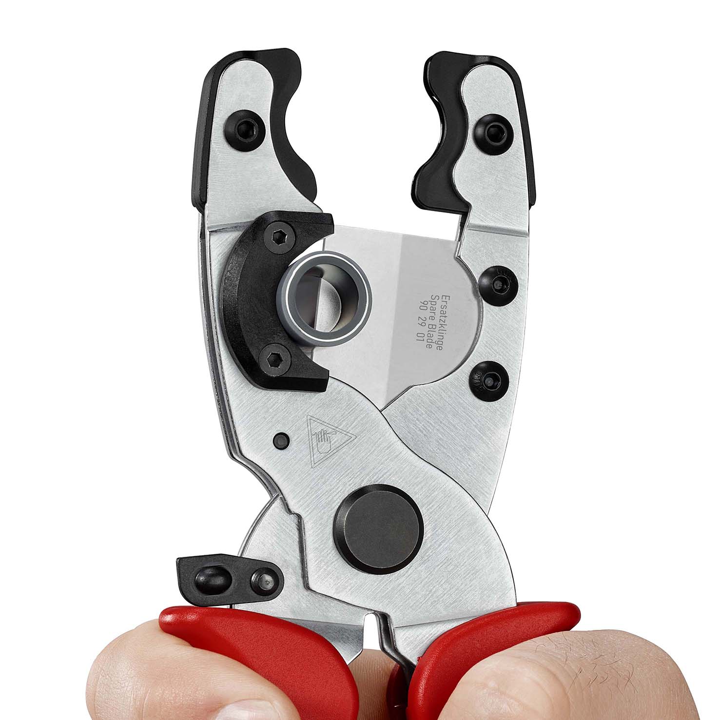 KNIPEX 90 25 20 Rohrschneider für Verbund- und Schutzrohre 210 mm verchromt mit Mehrkomponenten-Hüllen Produktbild img4 L