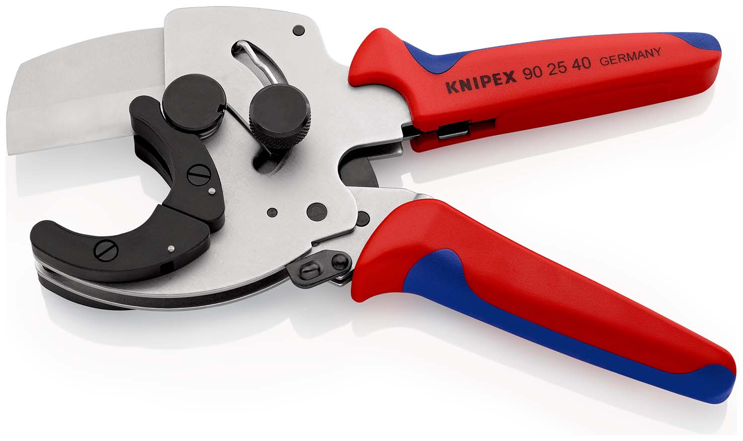 KNIPEX 90 25 40 Rohrschneider für Verbund- und Kunststoffrohre 210 mm verchromt mit Mehrkomponenten-Hüllen Produktbild img1 L