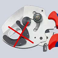 KNIPEX 90 25 40 Rohrschneider für Verbund- und Kunststoffrohre 210 mm verchromt mit Mehrkomponenten-Hüllen Produktbild img3 L