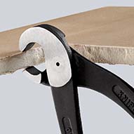 KNIPEX 91 00 200 Fliesenlochzange (Papageienschnabelzange) 200 mm schwarz atramentiert poliert Produktbild img7 L