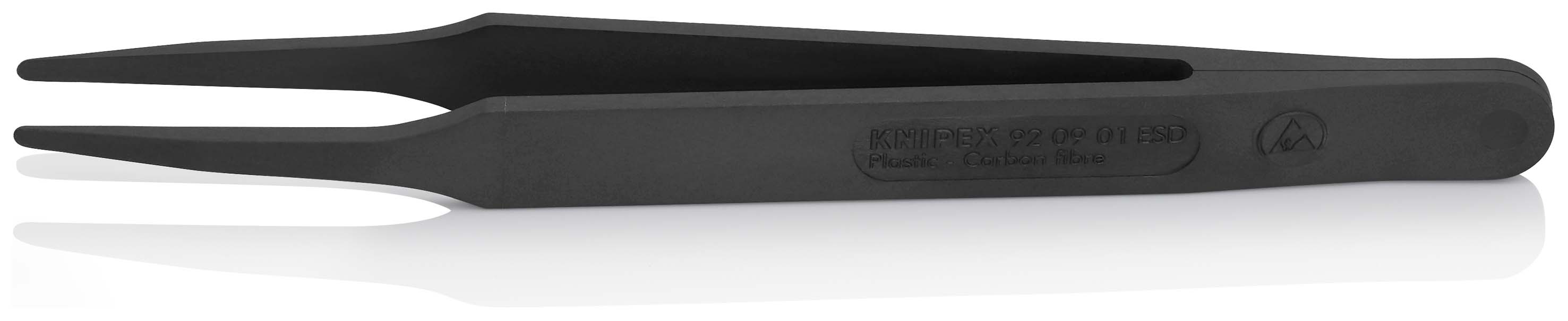 KNIPEX 92 09 01 ESD Kunststoffpinzette ESD 115 mm Glatt Produktbild img1 L