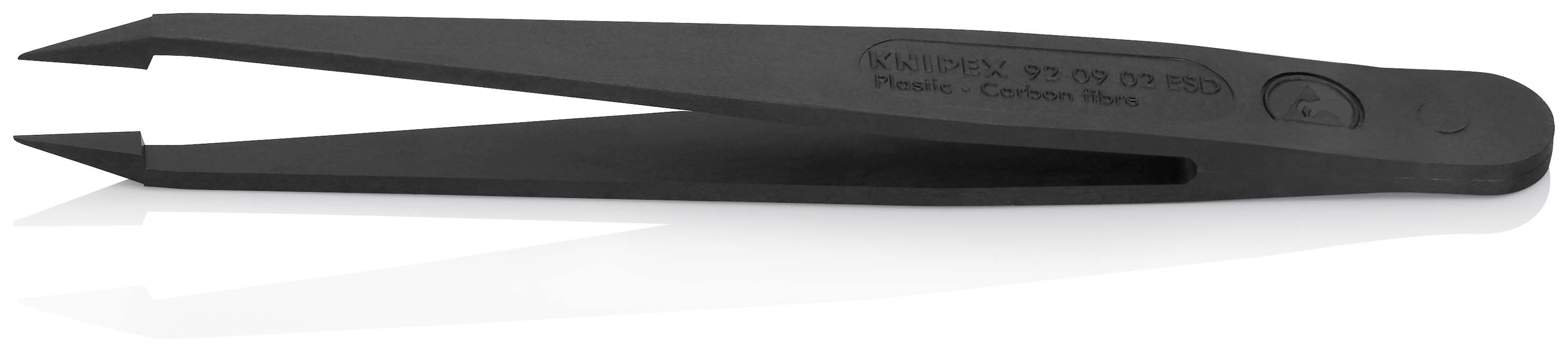 KNIPEX 92 09 02 ESD Kunststoffpinzette ESD 115 mm Glatt Produktbild img2 L