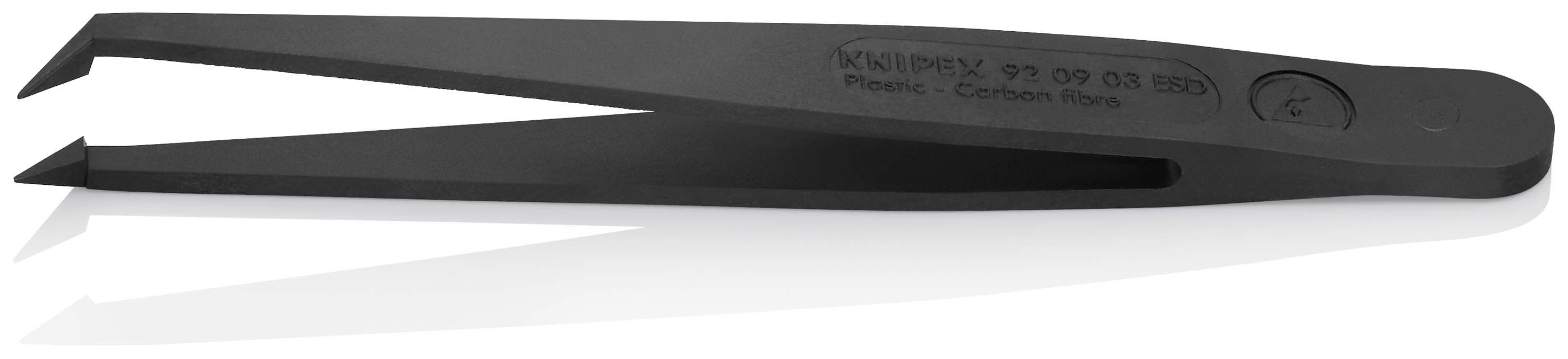 KNIPEX 92 09 03 ESD Kunststoffpinzette ESD 110 mm Glatt Produktbild img2 L