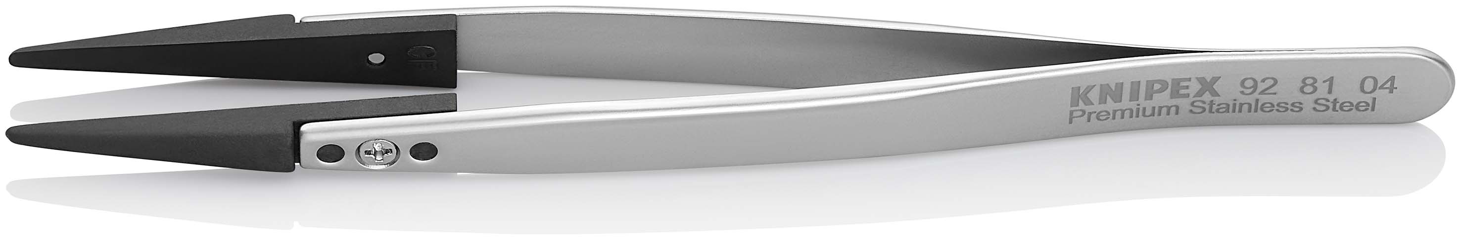 KNIPEX 92 81 04 Pinzette mit Wechselspitzen ESD 130 mm Glatt Produktbild img1 L