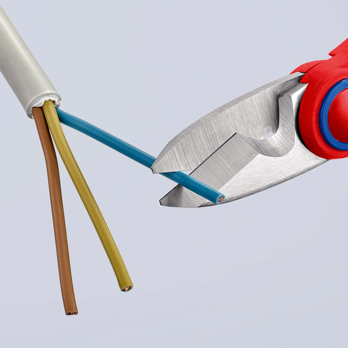 KNIPEX 95 05 10 SB Elektrikerscheren 190 mm mit Mehrkomponenten-Hüllen, glasfaserverstärkt poliert Produktbild img5 L