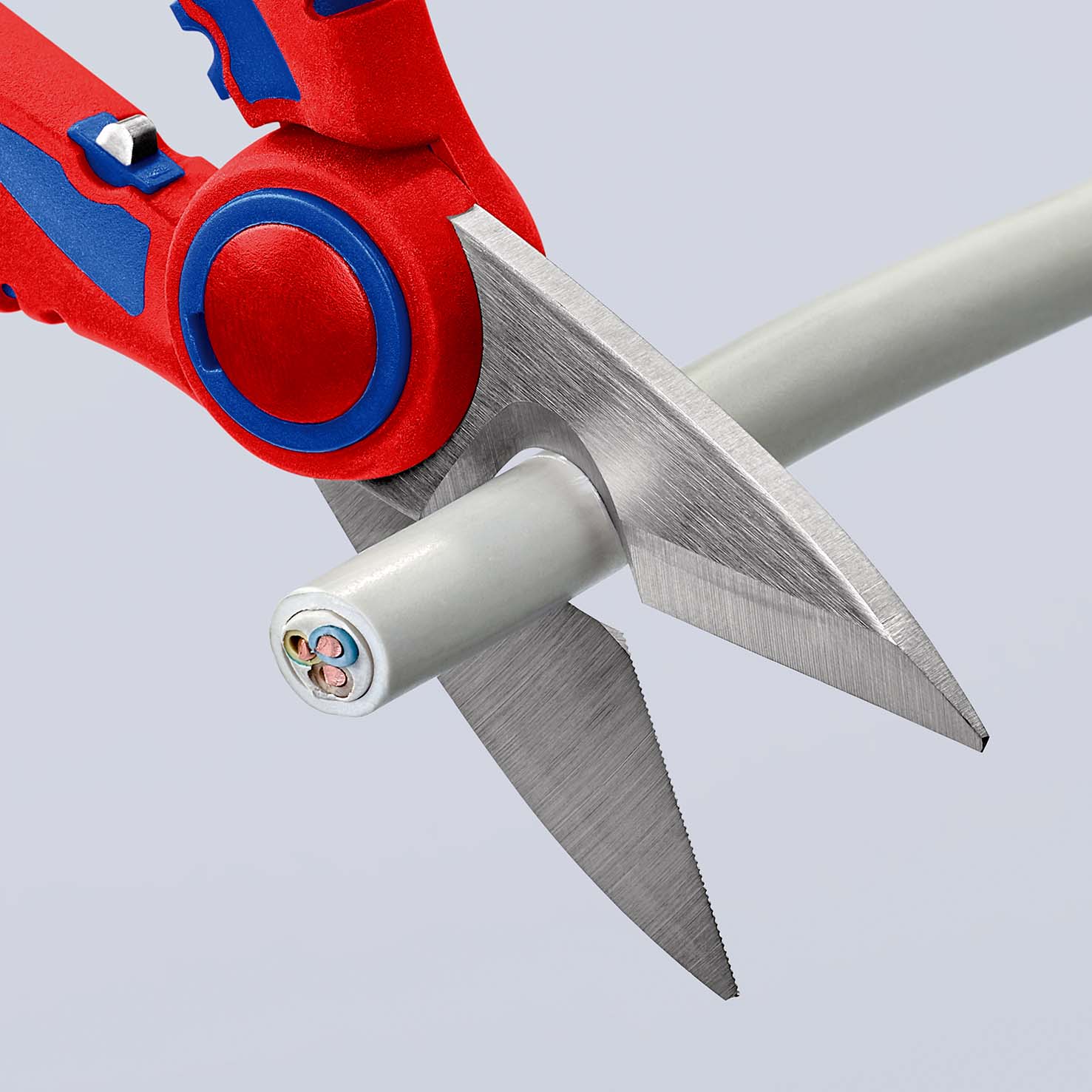 KNIPEX 95 05 10 SB Elektrikerscheren 190 mm mit Mehrkomponenten-Hüllen, glasfaserverstärkt poliert Produktbild img14 L