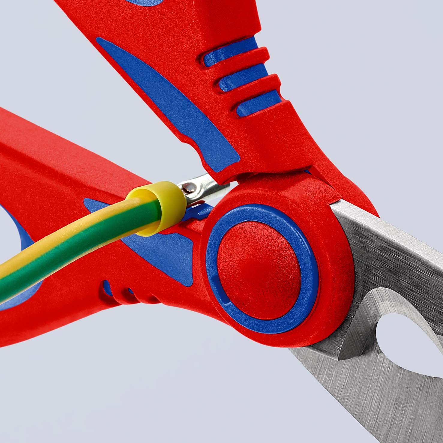 KNIPEX 95 05 155 SB Elektrikerscheren 155 mm mit Mehrkomponenten-Hüllen, glasfaserverstärkt poliert Produktbild img15 L